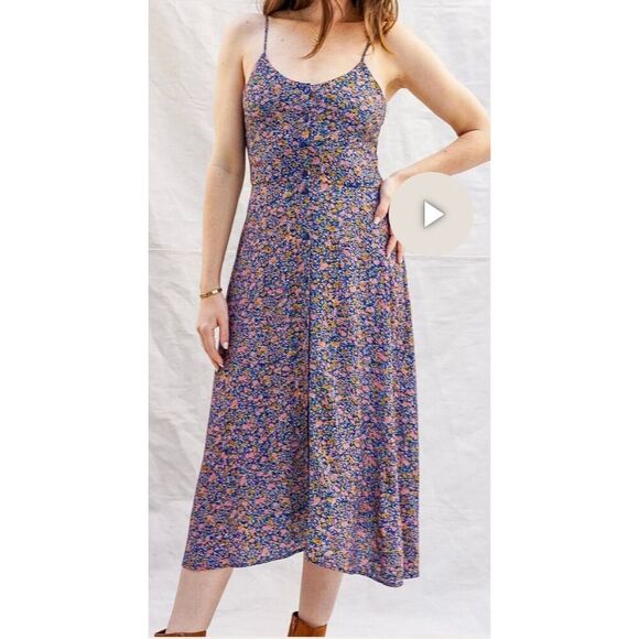 ROLLAS MIDSUMMER COAST FLORAL DRESS - BLUE size XS - Picture 9 of 9